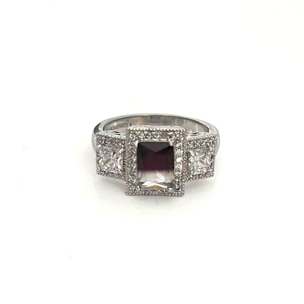 Bomb Party Ombré Amethyst Pave Crystal Ring